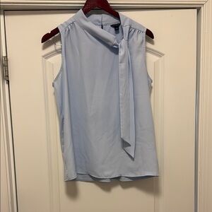 Sleeveless Light Blue Blouse